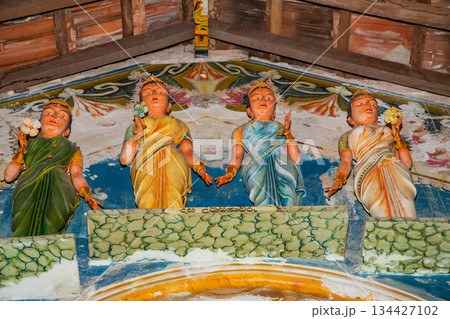 figures depicting entire history Buddha, starting from birth. 134427102