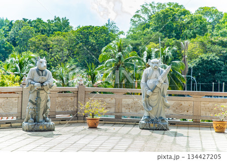 Chinese temple pagoda in Kota Kinabalu City, Sabah Malaysia 134427205