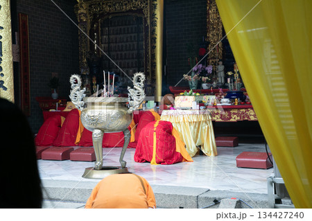 old Taoist chinese buddhist temple 134427240