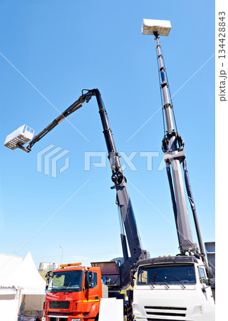 Cranes with cradles 134428843