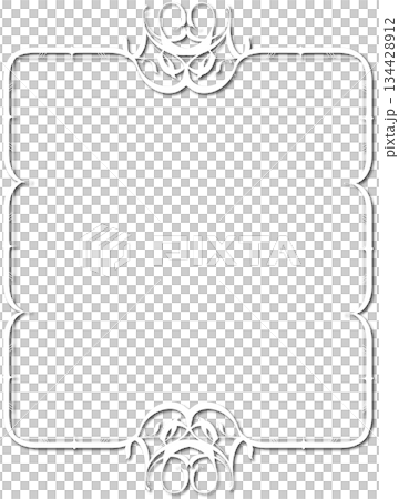 Vintage decorative vector frame in Gothic style - elegant white vector frame on white background, EPS10 134428912