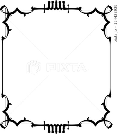 Vintage decorative vector frame in Gothic style - elegant black vector frame on white background, EPS10 Vintage decorative vector frame in Gothic style - elegant black vector frame on white background, EPS10 134428939
