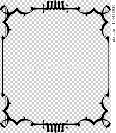 Vintage decorative vector frame in Gothic style - elegant black vector frame on white background, EPS10 Vintage decorative vector frame in Gothic style - elegant black vector frame on white background, EPS10 134428939