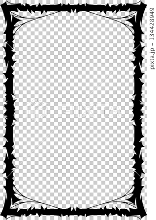 Vintage decorative vector frame in Gothic style - elegant black vector frame on white background, EPS10 134428949