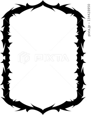 Vintage decorative vector frame in Gothic style - elegant black vector frame on white background, EPS10 134428950
