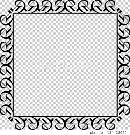 Vintage decorative vector frame in Gothic style - elegant black vector frame on white background, EPS10 Vintage decorative vector frame in Gothic style - elegant black vector frame on white background, EPS10 134428952