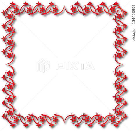 Vintage decorative vector frame in Gothic style - elegant red vector frame on white background, EPS10, middle ages, hallowen Vintage decorative vector frame in Gothic style - elegant red vector frame on white background, EPS10, middle ages, hallowen 134428995