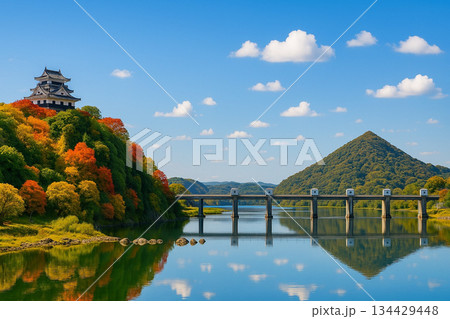 犬山橋より犬山城を望む 134429448