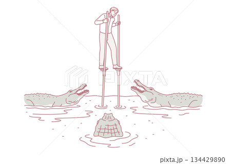 Business danger and challenge concept 134429890