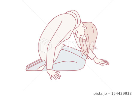 Unhappy woman suffer from psychological mental problems Unhappy woman suffer from psychological mental problems 134429938