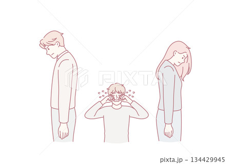 Divorce and family breaking concept. 134429945