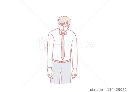 Feeling stressed and tired concept Feeling stressed and tired concept 134429982