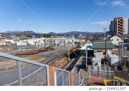 JR吾妻線 群馬原町駅 跨線橋からの風景 JR吾妻線 群馬原町駅 跨線橋からの風景 134431197