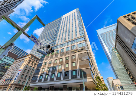 東京 中央区 京橋の都市風景 京橋二丁目交差点付近 東京 中央区 京橋の都市風景 京橋二丁目交差点付近 134431279