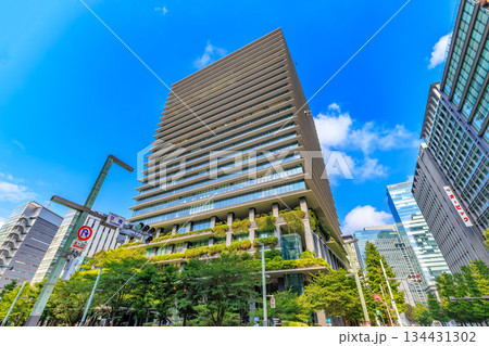 東京　中央区　京橋の都市風景　京橋交差点付近 134431302