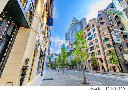 東京 中央区 銀座の都市風景 銀座一丁目交差点付近 東京 中央区 銀座の都市風景 銀座一丁目交差点付近 134431330