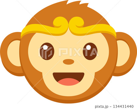 Cute Monkey King face icon Cute Monkey King face icon 134431440