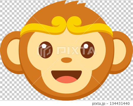 Cute Monkey King face icon Cute Monkey King face icon 134431440