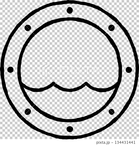 Hand drawn porthole logo Hand drawn porthole logo 134431441