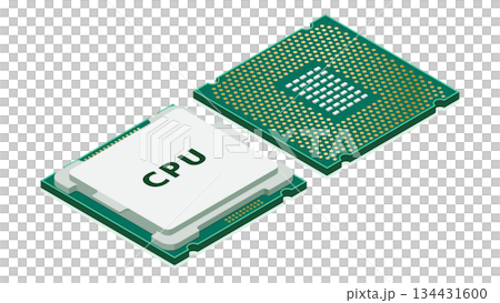 Isometric diagram for understanding the front and back structure of the CPU 134431600