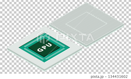等距圖顯示了GPU封裝的正面和背面結構。 134431602