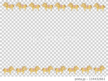 一幅彩色插圖,描繪了許多馬匹一排排地排列著。 一幅彩色插圖,描繪了許多馬匹一排排地排列著。 134432661