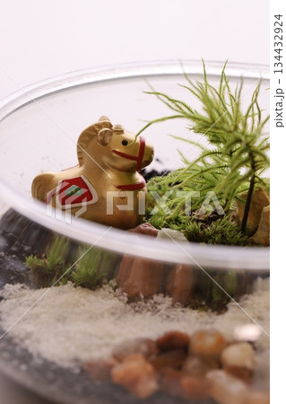 植物と午の縁起物 134432924
