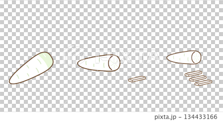 大根　短冊切り 134433166