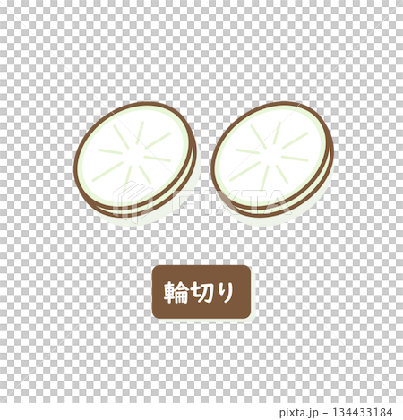 Daikon radish, sliced Daikon radish, sliced 134433184