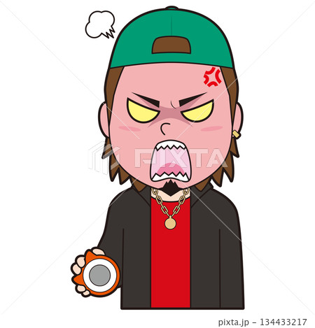 パチンコでキレる若い男性 134433217