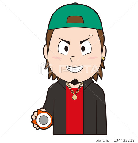 パチンコでニヤリとする若い男性 134433218