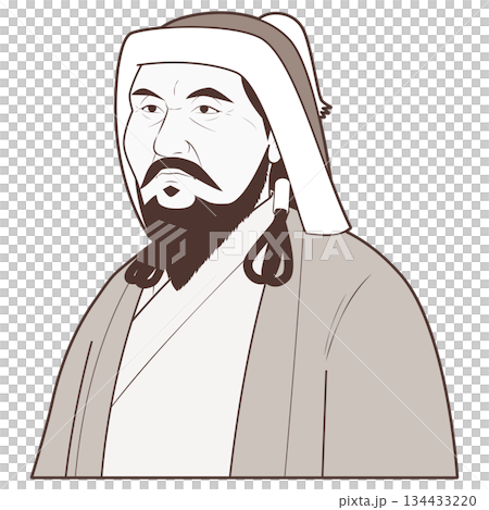 他看起來像一位古代蒙古皇帝。 他看起來像一位古代蒙古皇帝。 134433220