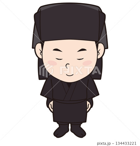 お辞儀する男性黒子 134433221