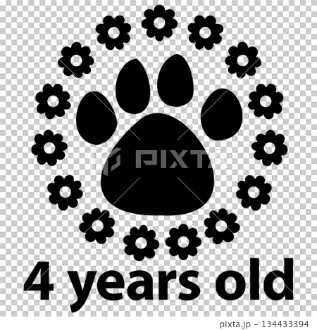 かわいいペット年齢 花 あしあと4 かわいいペット年齢 花 あしあと4 134433394