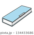 水色の箱型の筆箱のイラスト 134433686