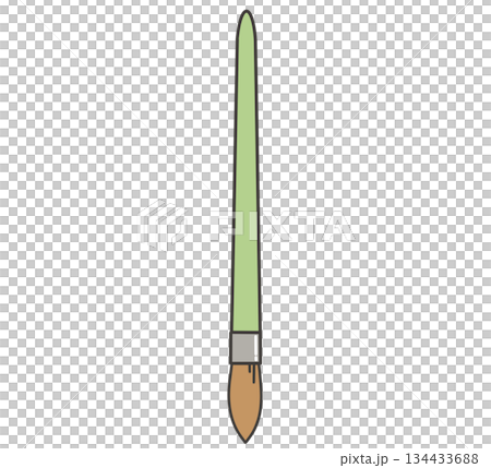 綠色畫筆的插圖 134433688