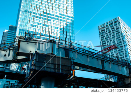 変貌する東京 工事中のJR渋谷駅西口 2025.11末 h-4 ライトカラー 変貌する東京 工事中のJR渋谷駅西口 2025.11末 h-4 ライトカラー 134433776