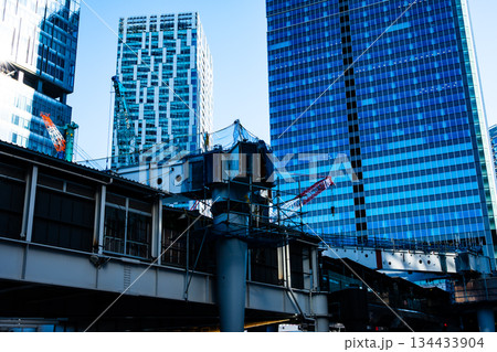 変貌する東京 工事中のJR渋谷駅西口 2025.11末　m-2 高彩度コントラスト 134433904