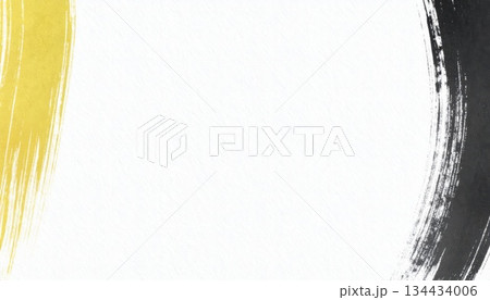 《AI画像》金と黒の塗料でデザインした背景素材 134434006