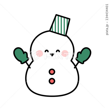 雪だるまのイラスト 雪だるまのイラスト 134434401
