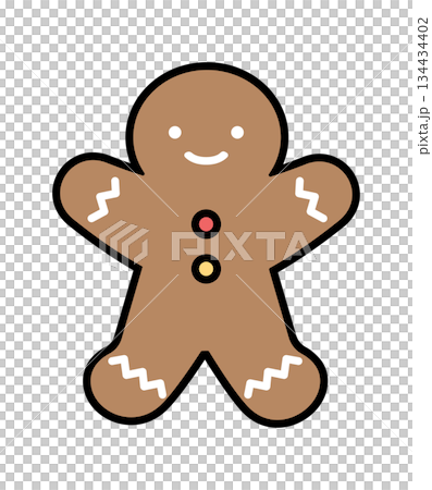 Gingerbread man illustration 134434402