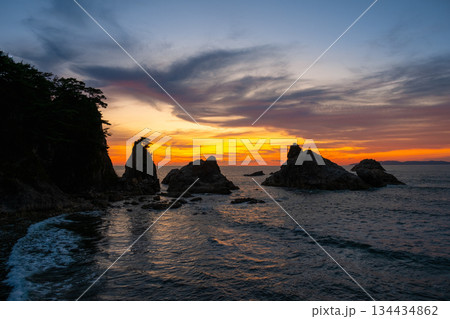 笹川流れ・夕景 134434862