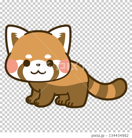 Illustration of a cute red panda Illustration of a cute red panda 134434982