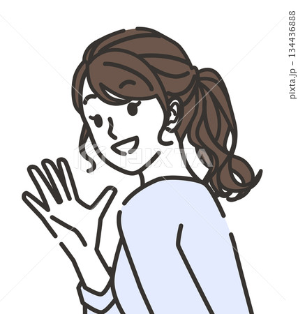 やさしくポイントを教えてくれる女性のイラスト やさしくポイントを教えてくれる女性のイラスト 134436888