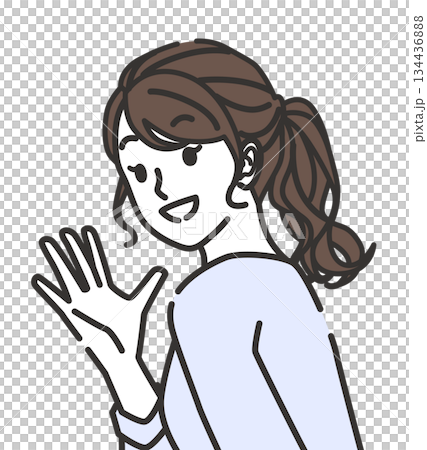 やさしくポイントを教えてくれる女性のイラスト やさしくポイントを教えてくれる女性のイラスト 134436888