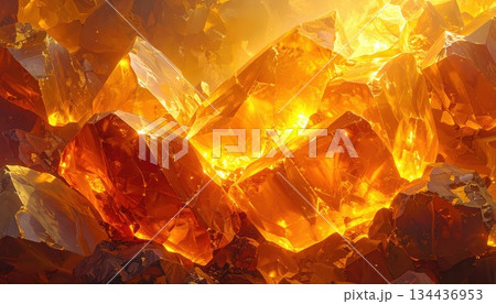 《AI画像》幻想的で美しい結晶 134436953