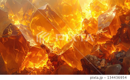 《AI画像》幻想的で美しい結晶 134436954