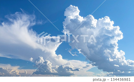 《AI画像》青空と白い雲 134436981