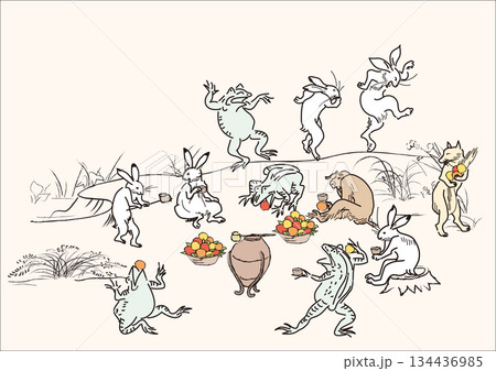 動物の宴会 134436985