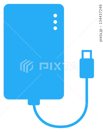 モバイルバッテリーのフラットアイコン 134437249